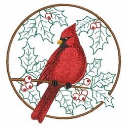 Christmas Birds 10(Md) machine embroidery designs