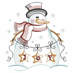 Vintage Snowman 6 03(Lg) machine embroidery designs