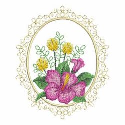 Floral Cameos 04 machine embroidery designs