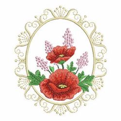 Floral Cameos 07 machine embroidery designs