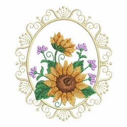 Floral Cameos 09 machine embroidery designs