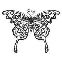 Blackwork Butterfly 07(Md) machine embroidery designs