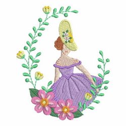 Belle In Garden 2 04 machine embroidery designs