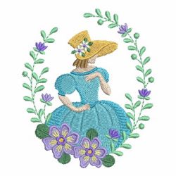 Belle In Garden 2 10 machine embroidery designs