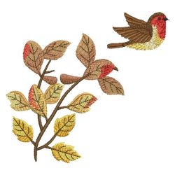 Leafy Birds 05(Md) machine embroidery designs