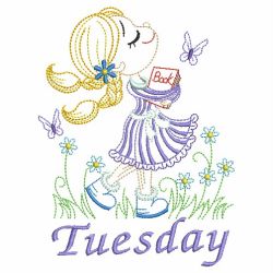Days Of The Week Girl 02(Lg) machine embroidery designs