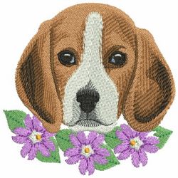 Flower Dogs 03 machine embroidery designs