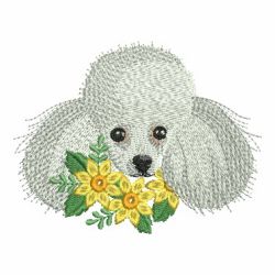 Flower Dogs 04 machine embroidery designs