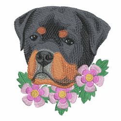 Flower Dogs 07 machine embroidery designs