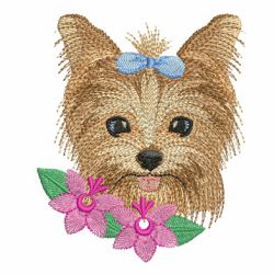 Flower Dogs 08 machine embroidery designs