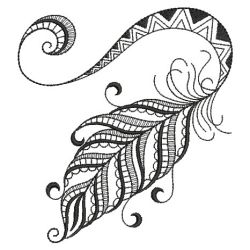 Blackwork Feathers 01(Lg) machine embroidery designs