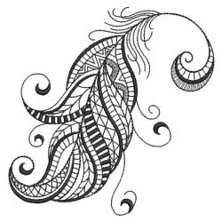 Blackwork Feathers 05(Sm) machine embroidery designs