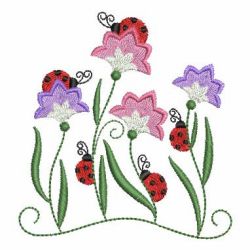 Spring Ladybugs 2 08 machine embroidery designs