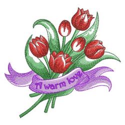 Watercolor Tulips 3 07(Lg) machine embroidery designs