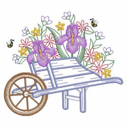 Vintage Floral Cart(Md) machine embroidery designs