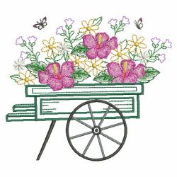 Vintage Floral Cart 06(Md) machine embroidery designs