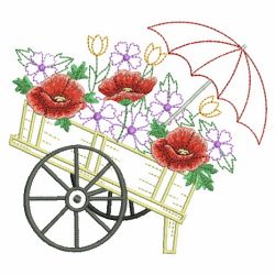 Vintage Floral Cart 08(Sm) machine embroidery designs