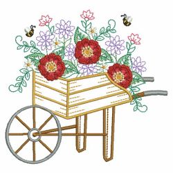 Vintage Floral Cart 10(Lg) machine embroidery designs