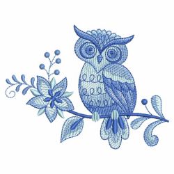 Delft Blue Owls 02(Md) machine embroidery designs