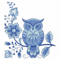 Delft Blue Owls 04(Md) machine embroidery designs