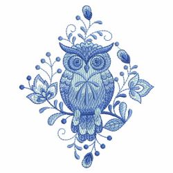 Delft Blue Owls 06(Lg) machine embroidery designs