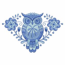 Delft Blue Owls 07(Md) machine embroidery designs