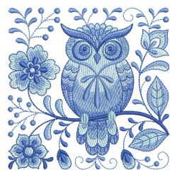 Delft Blue Owls 09(Sm) machine embroidery designs