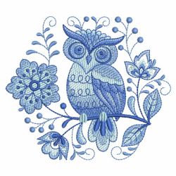 Delft Blue Owls 10(Md) machine embroidery designs