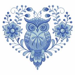 Delft Blue Owls 11(Lg) machine embroidery designs