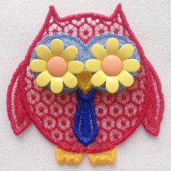 FSL Button Owls 01 machine embroidery designs