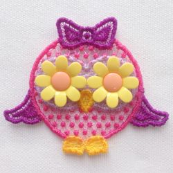 FSL Button Owls 03 machine embroidery designs