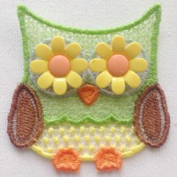 FSL Button Owls 07 machine embroidery designs