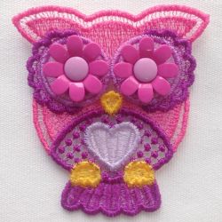 FSL Button Owls 10 machine embroidery designs