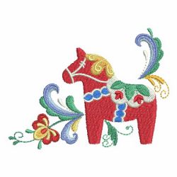 Swedish Dala Horse 01 machine embroidery designs