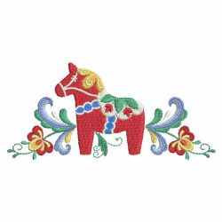 Swedish Dala Horse 03 machine embroidery designs