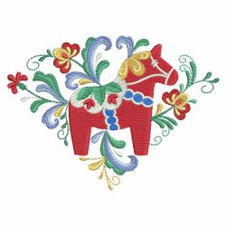 Swedish Dala Horse 05 machine embroidery designs