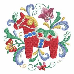 Swedish Dala Horse 07 machine embroidery designs