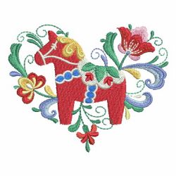 Swedish Dala Horse 10 machine embroidery designs