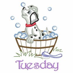 Days Of The Week Dalmatian 03(Sm) machine embroidery designs