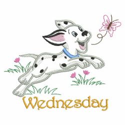 Days Of The Week Dalmatian 04(Sm) machine embroidery designs