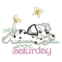 Days Of The Week Dalmatian 07(Md) machine embroidery designs