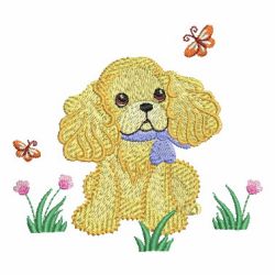 Playful Puppy 04(Lg) machine embroidery designs