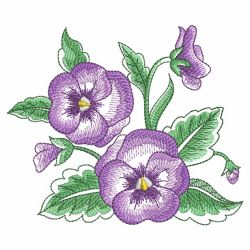 Watercolor Flowers In Bloom 3 04(Md) machine embroidery designs