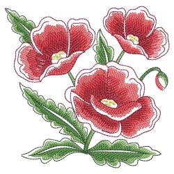 Watercolor Flowers In Bloom 3 08(Md) machine embroidery designs