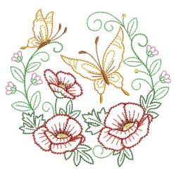 Vintage Butterfly Circle 02(Md) machine embroidery designs