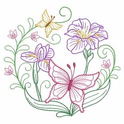 Vintage Butterfly Circle 03(Sm) machine embroidery designs