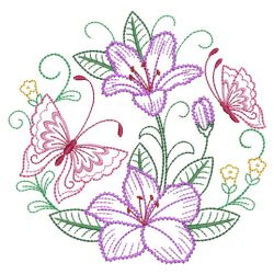 Vintage Butterfly Circle 05(Md) machine embroidery designs