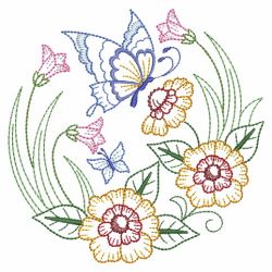 Vintage Butterfly Circle 08(Md) machine embroidery designs
