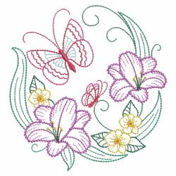 Vintage Butterfly Circle 09(Lg) machine embroidery designs