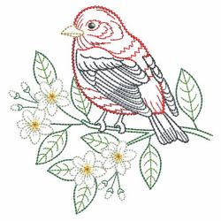 Vintage Birds And Blooms 06(Md) machine embroidery designs